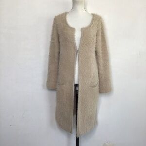 Sanctuary Women Elegant Fall Beige Fuzzy Knit Cardigan Size S